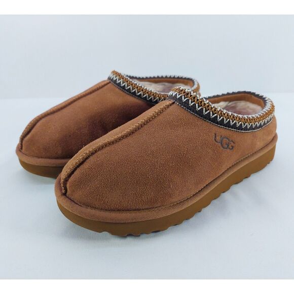 UGG Shoes - UGG Tasman Slippers Womens 9 Chestnut Suede Slip On Sheepskin Lined